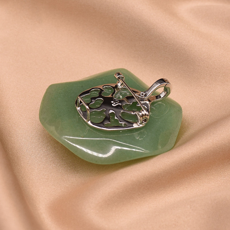 BROCHE PRÉCIEUSE PERLE VERTE