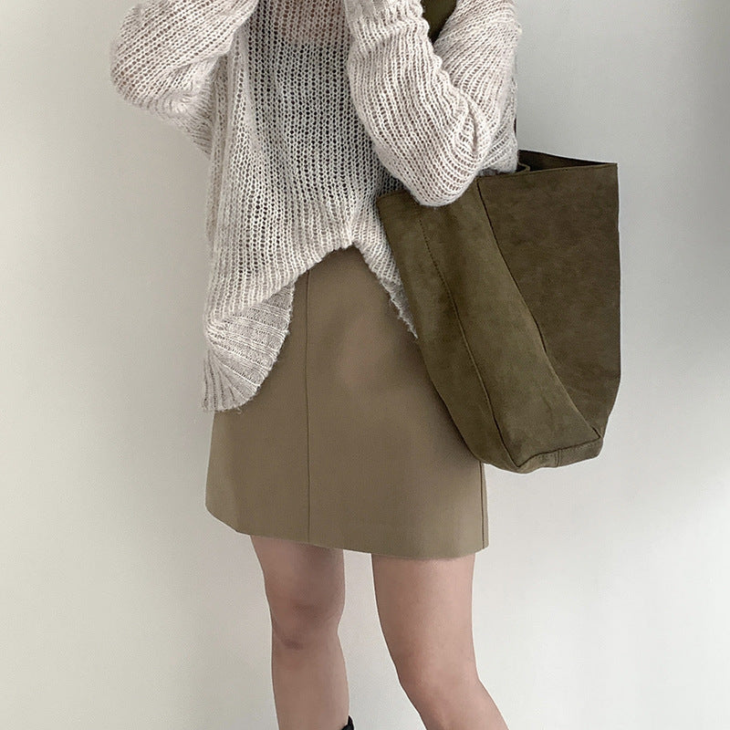 SAC DE SHOPPING SUÉDÉ VINTAGE