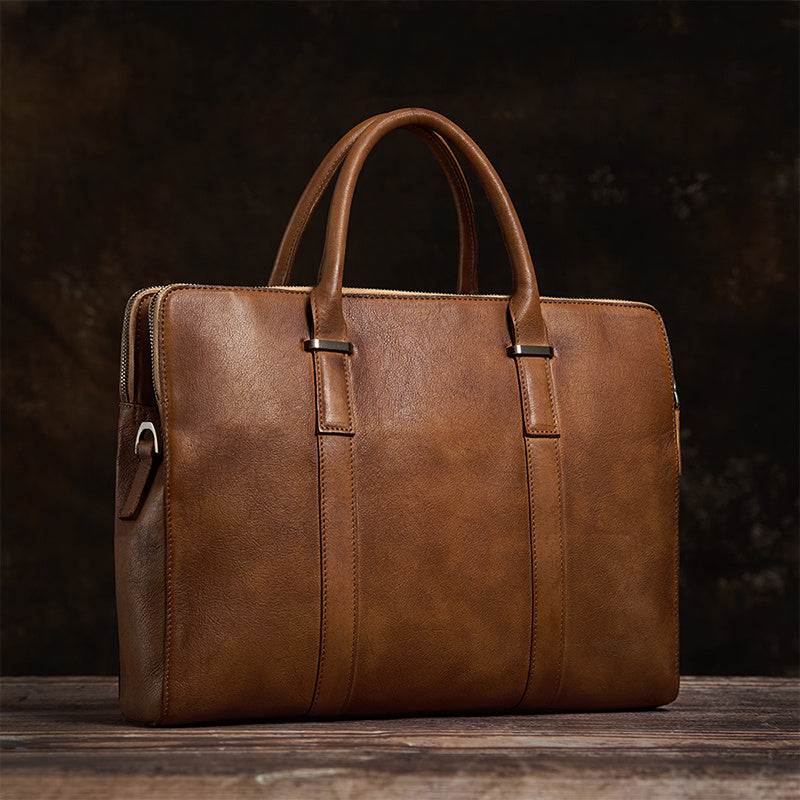 PORTE-DOCUMENT BUSINESS CUIR VÉGÉTAL VINTAGE