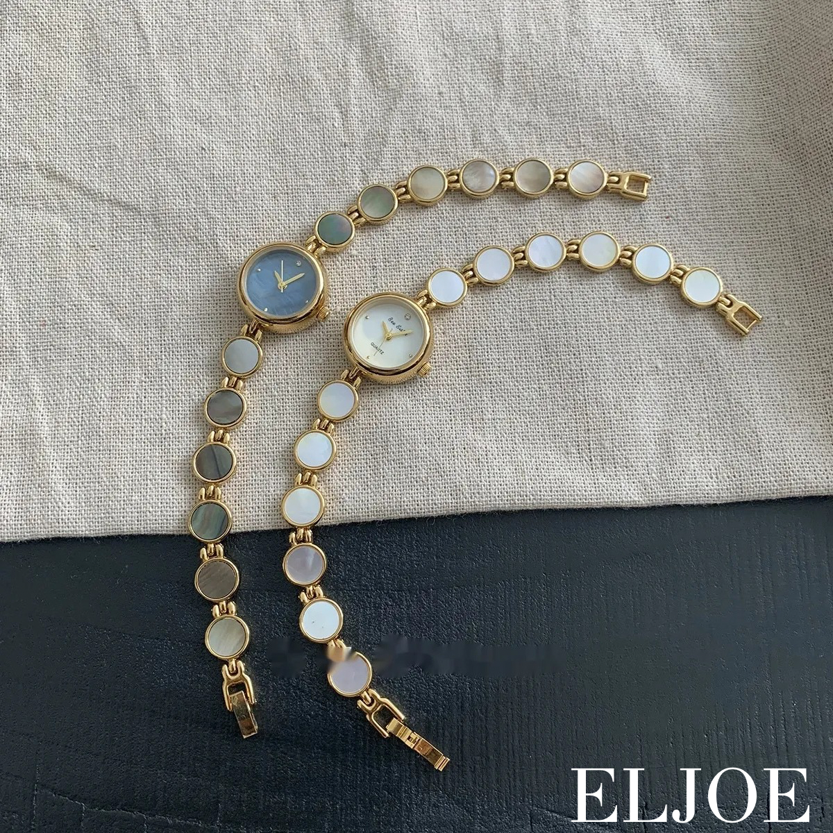 MONTRE FEMME ÉLÉGANTE QUATZ CADRAN ROND FRITILLAIRE - BRACELET DORÉ