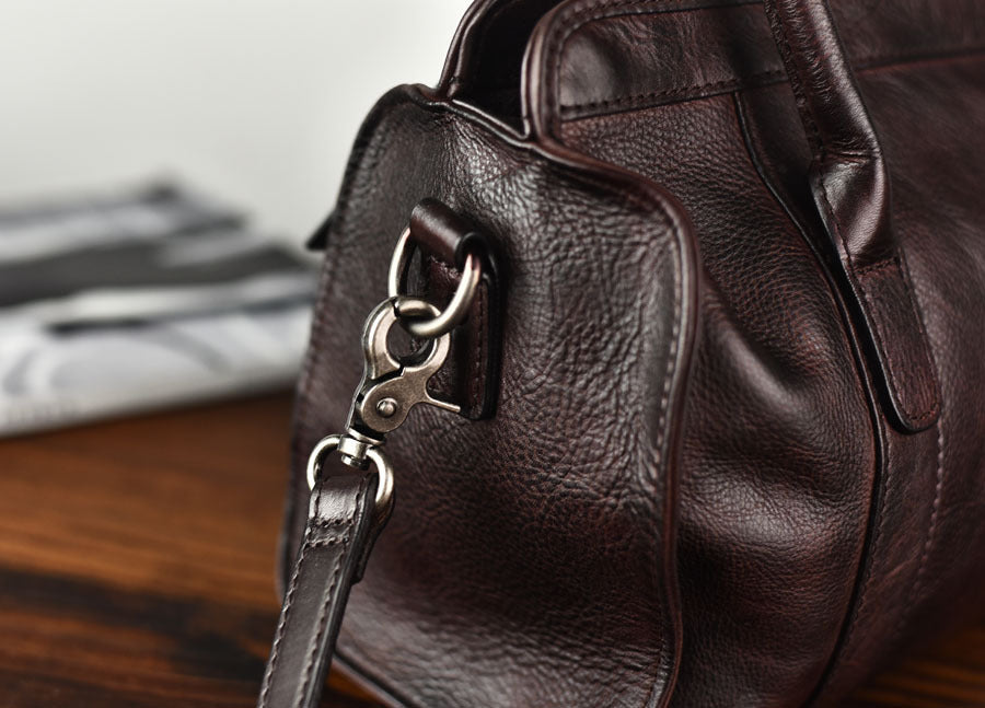 SAC POLOCHON SURPIQUÉ CUIR ARTISAN