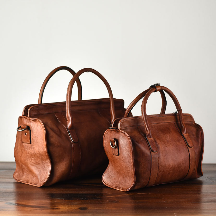 SAC POLOCHON SURPIQUÉ CUIR ARTISAN
