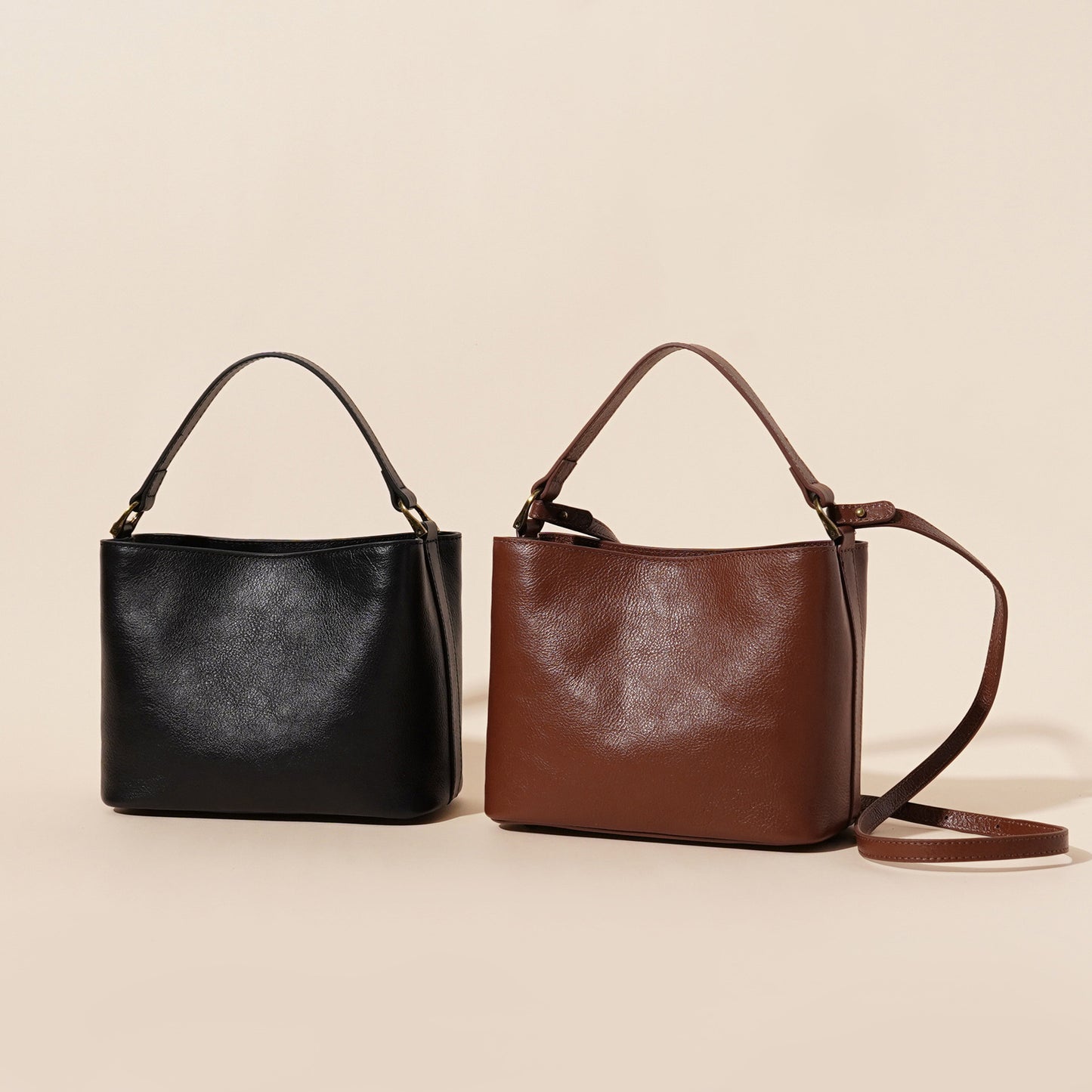 SAC ÉPAULE CUIR VINTAGE