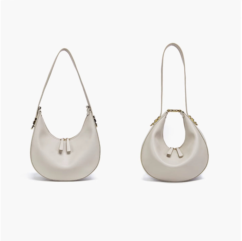 SAC DEMI-LUNE CUIR PORTÉ ÉPAULE