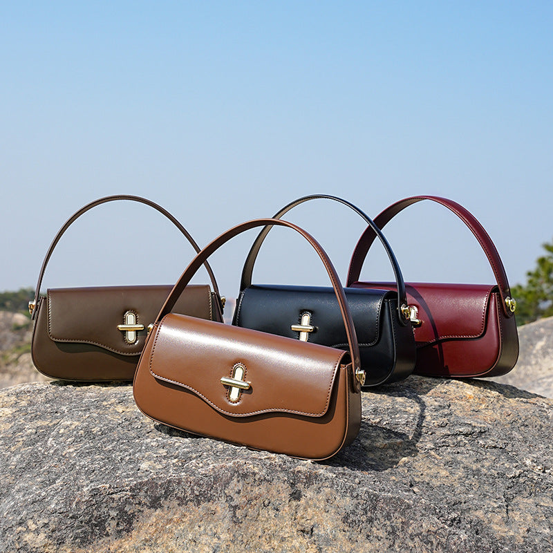SAC BAGUETTE LUNE CUIR