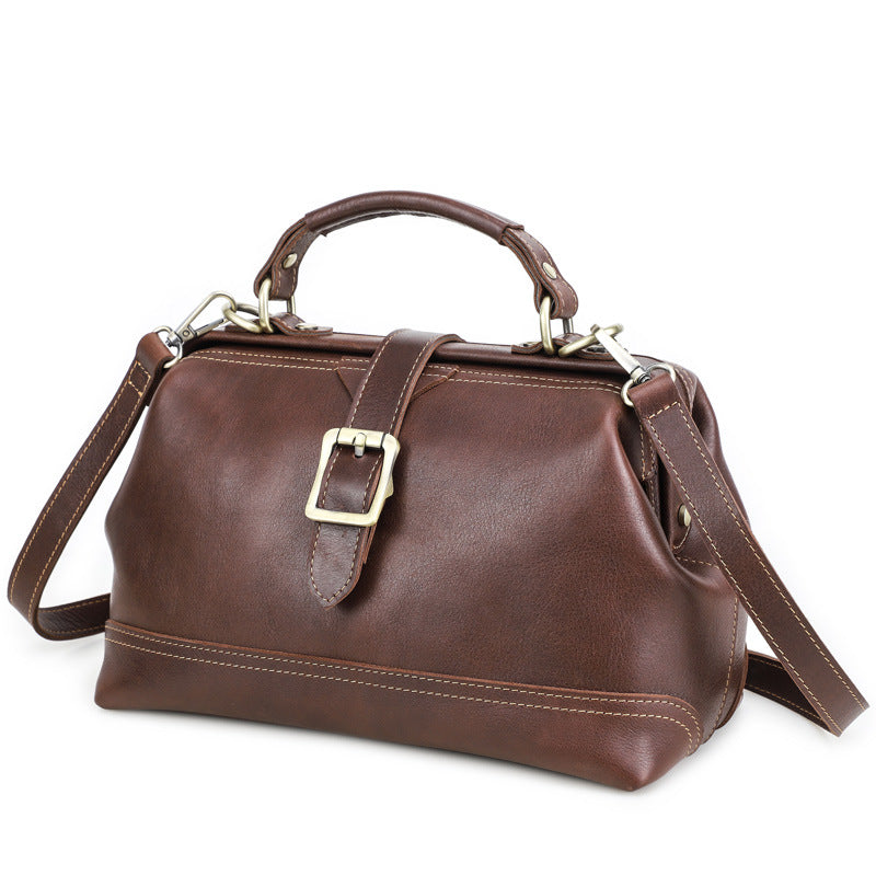 SAC ÉPAULIÈRE CUIR PLEINE FLEUR 2-EN-1