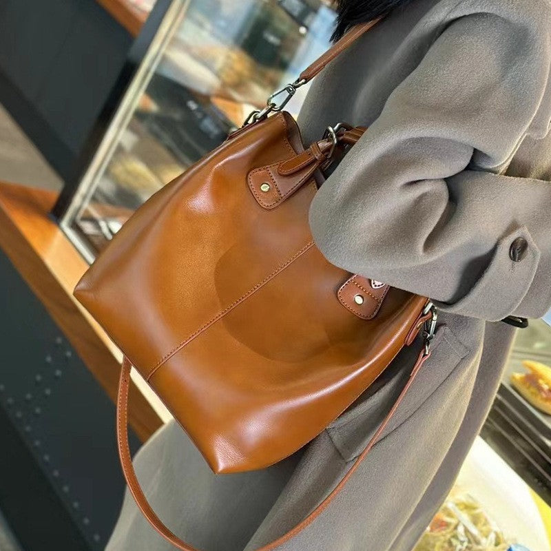 SAC ÉPAULIÈRE CUIR TANNÉ VÉGÉTAL