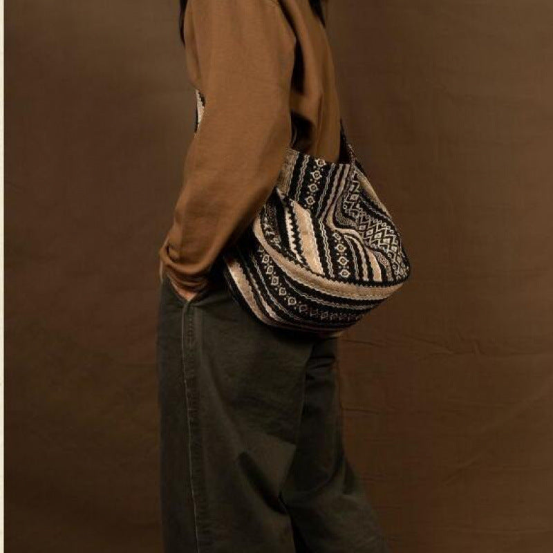 JACQUARD MESSENGER BAG