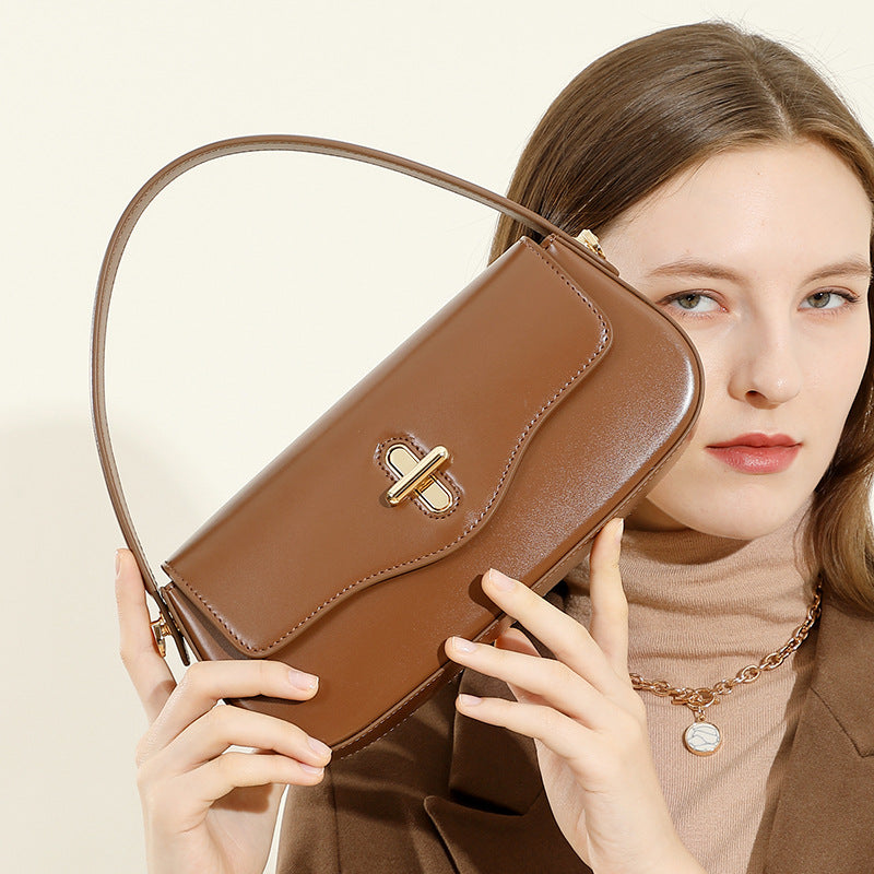SAC BAGUETTE LUNE CUIR