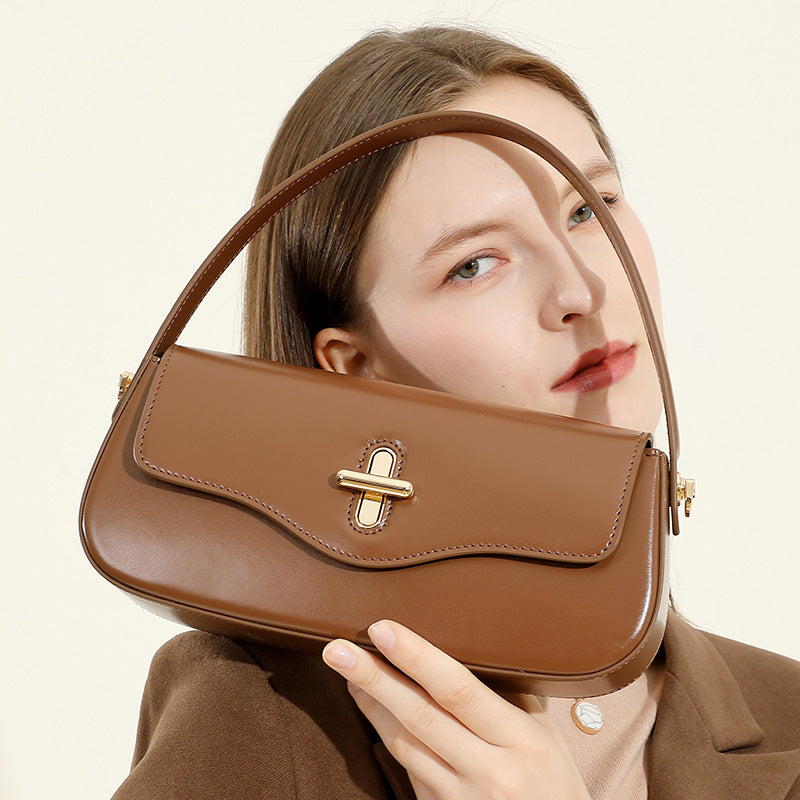 SAC BAGUETTE LUNE CUIR