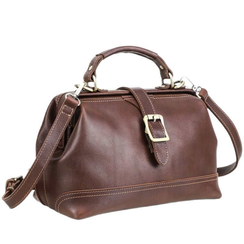 SAC ÉPAULIÈRE CUIR PLEINE FLEUR 2-EN-1