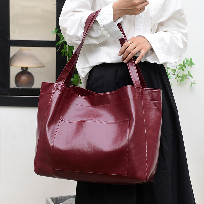 SAC ÉPAULIÈRE CUIR SOUPLE FEMME