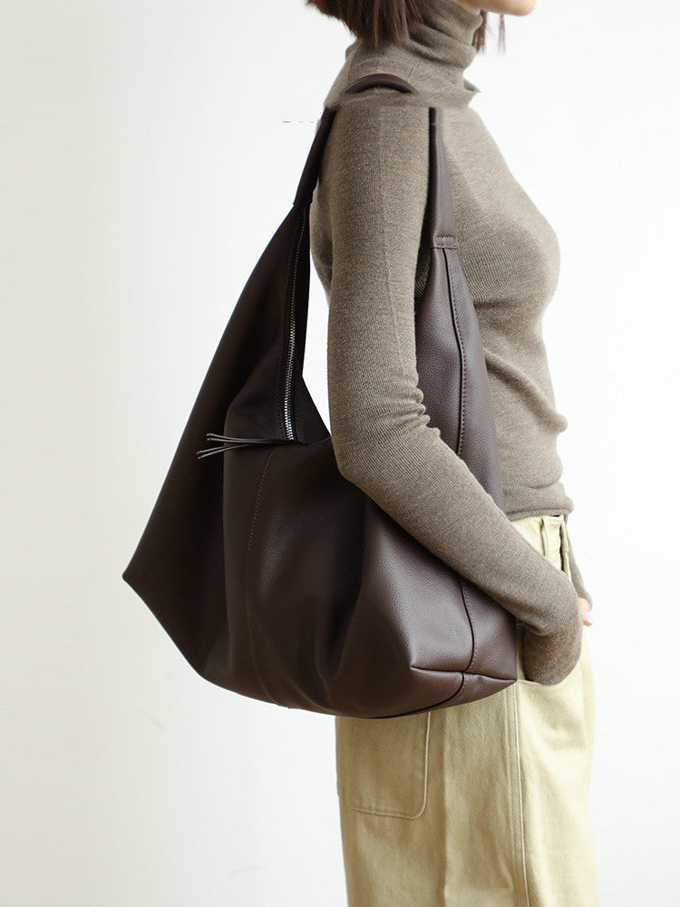 SAC ÉPAULIÈRE SOUPLE CUIR GRAND