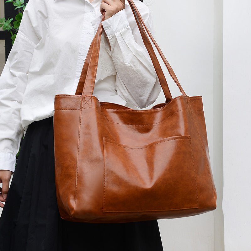 SAC ÉPAULIÈRE CUIR SOUPLE FEMME