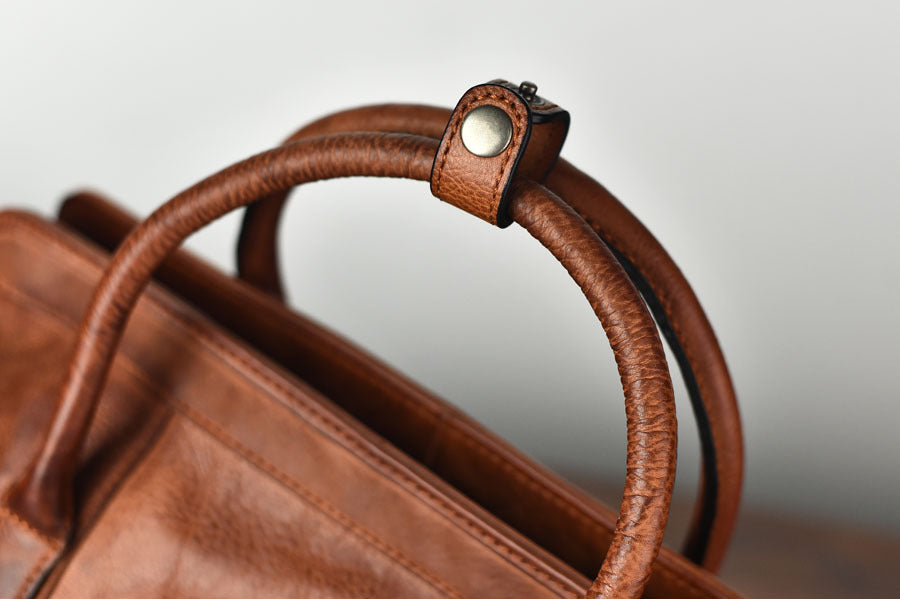 SAC POLOCHON SURPIQUÉ CUIR ARTISAN
