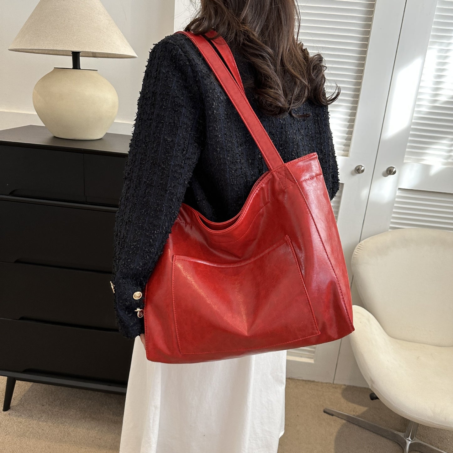 SAC ÉPAULIÈRE CUIR SOUPLE FEMME