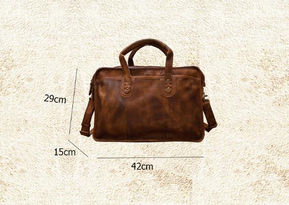 PORTE-DOCUMENT MALLETTE VOYAGE CUIR VINTAGE