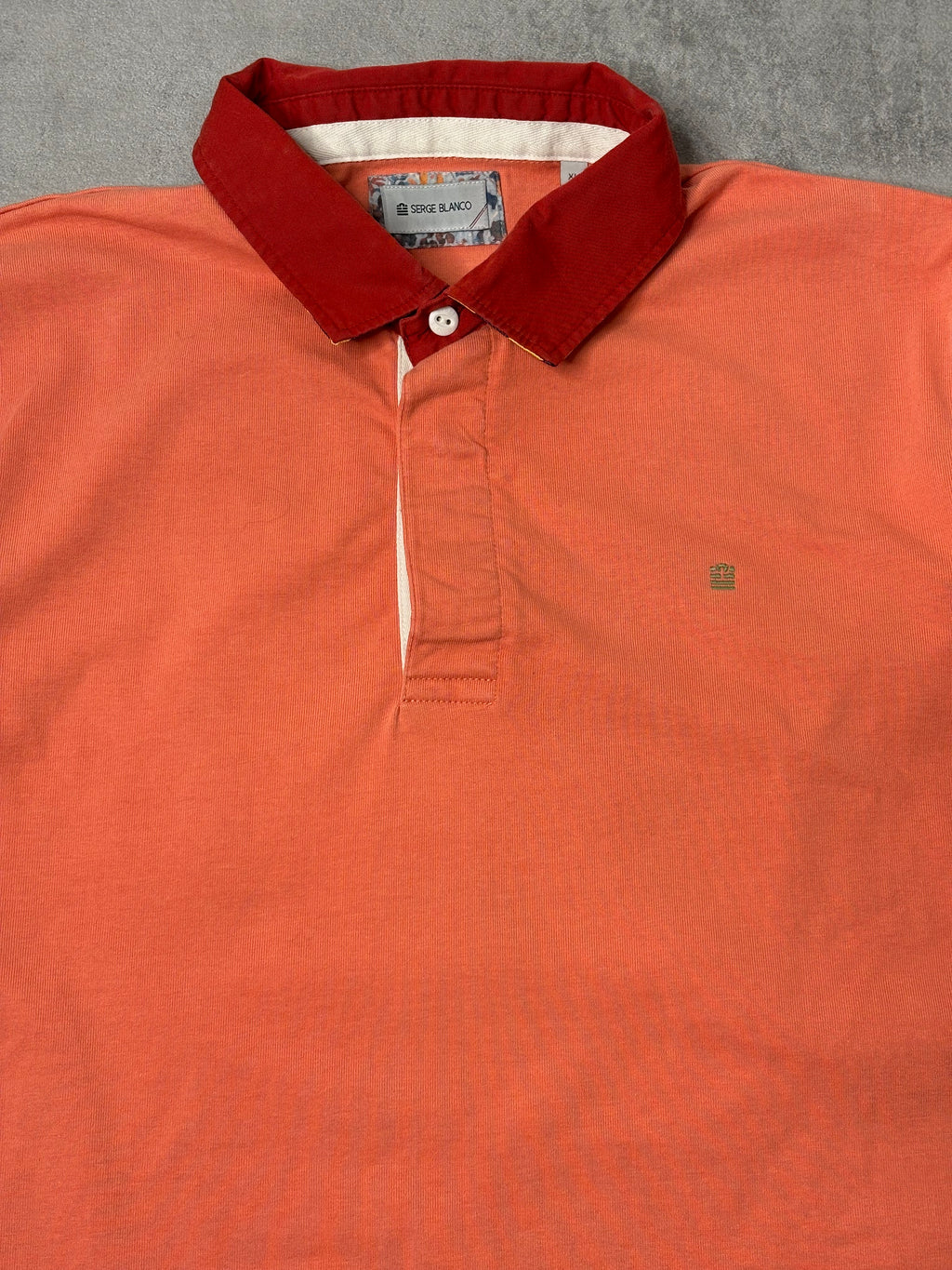 Polo manches courtes Serge Blanco - Orange XL 100% Coton