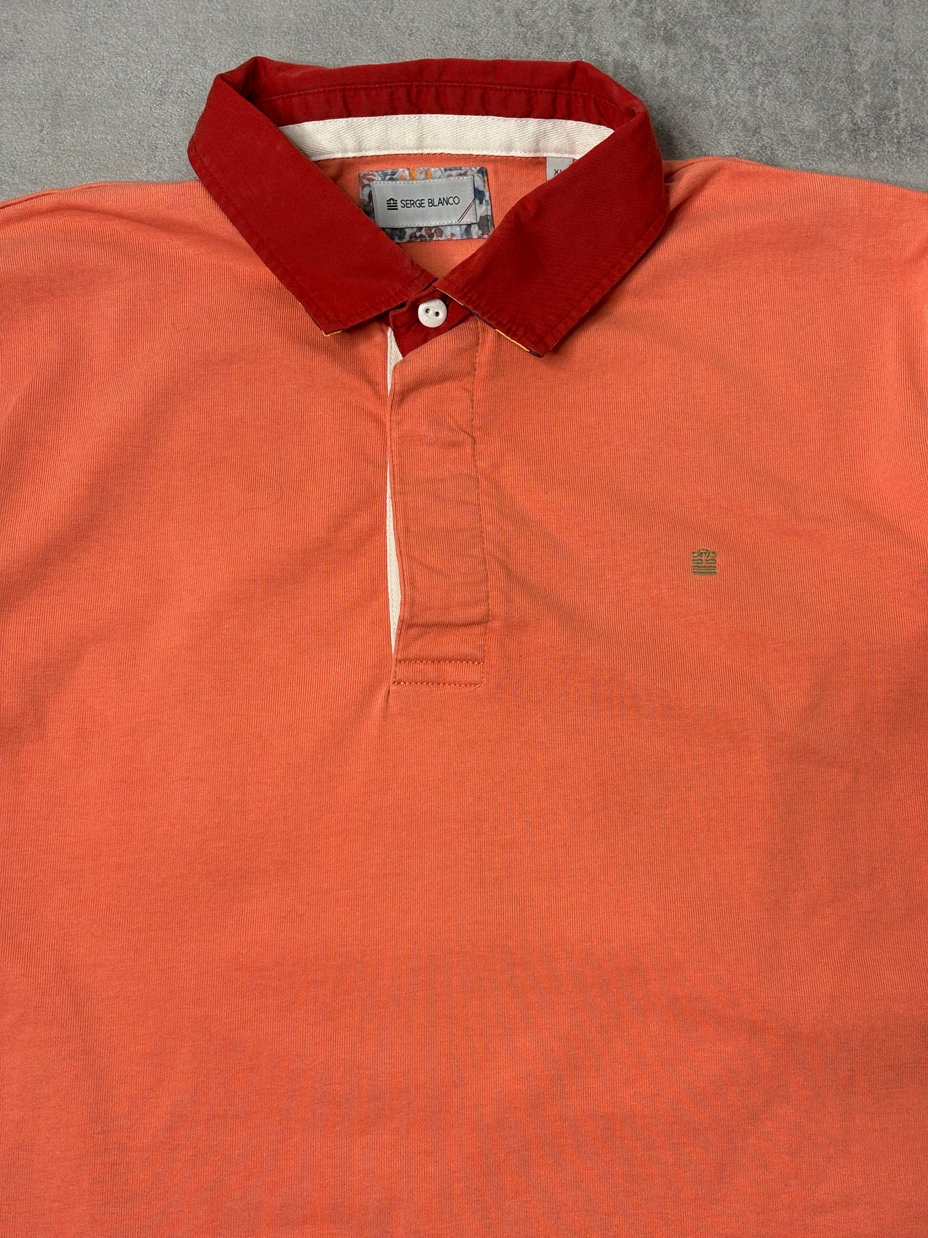 Polo manches courtes Serge Blanco - Orange XL 100% Coton