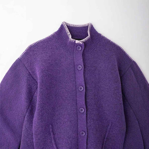 Single-breasted Knitted Cardigan Coat For Women