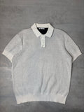 Polo en Maille Zara Homme – Blanc Cassé Texturé