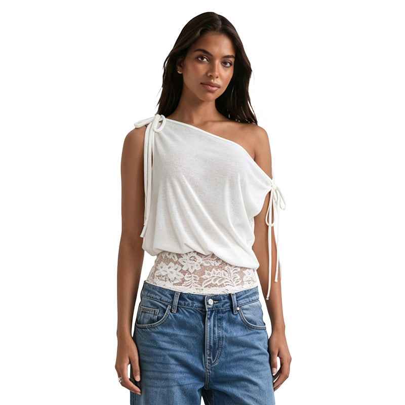 Top Éléna – Asymétrique en Dentelle