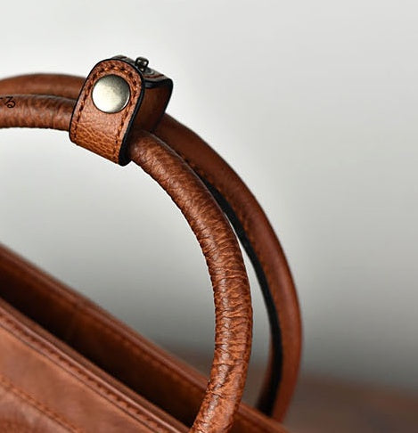 SAC POLOCHON SURPIQUÉ CUIR ARTISAN