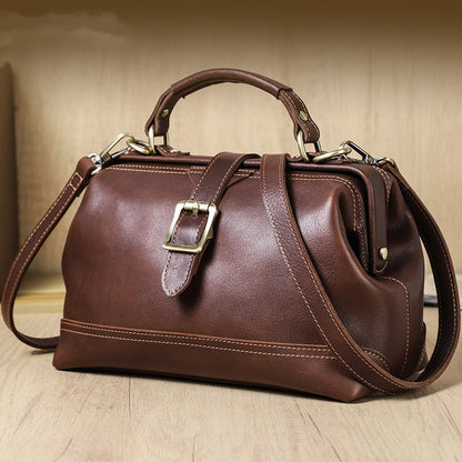 SAC ÉPAULIÈRE CUIR PLEINE FLEUR 2-EN-1