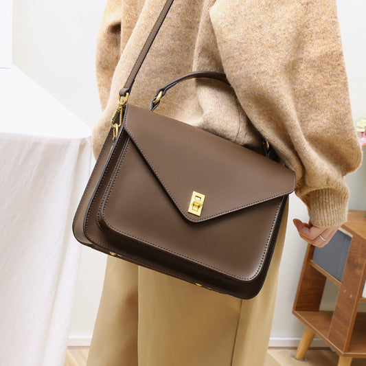 SAC ÉPAULIÈRE EN CUIR RÉTRO TENDANCE POUR FEMME