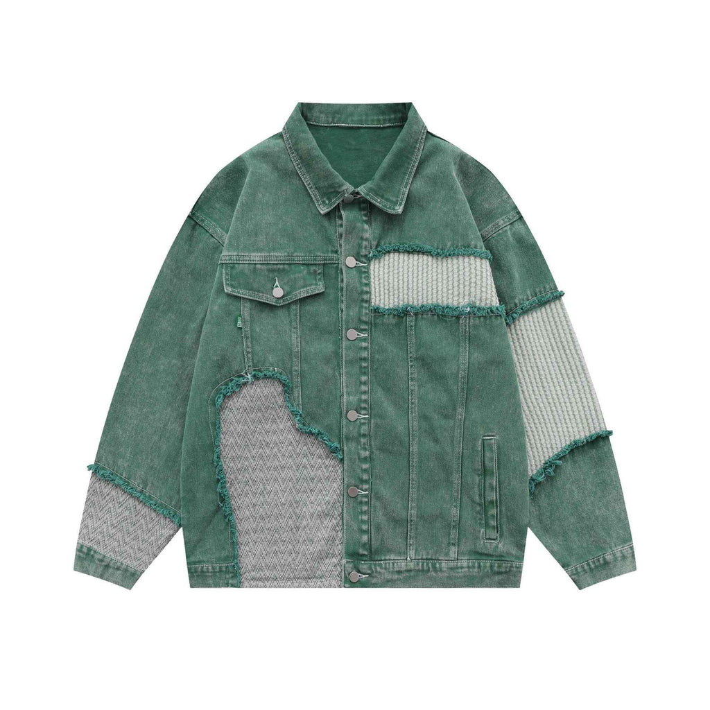 Veste Denim Patchwork Oversize Unisexe - Collection Signature ELJOE