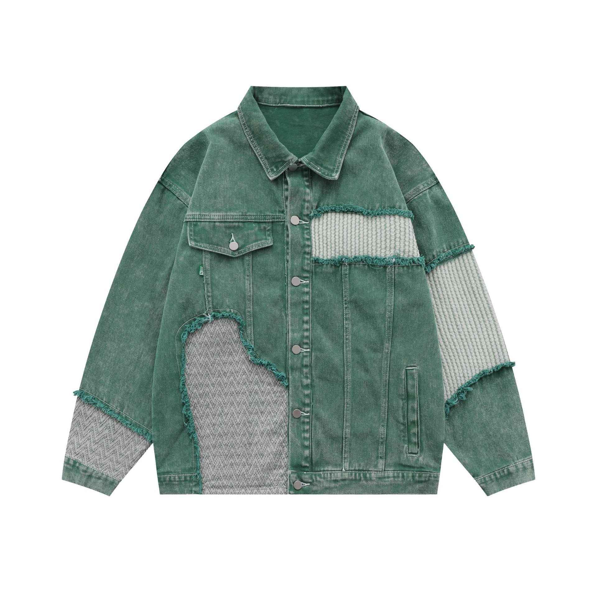 Veste Denim Patchwork Oversize Unisexe - Collection Signature ELJOE