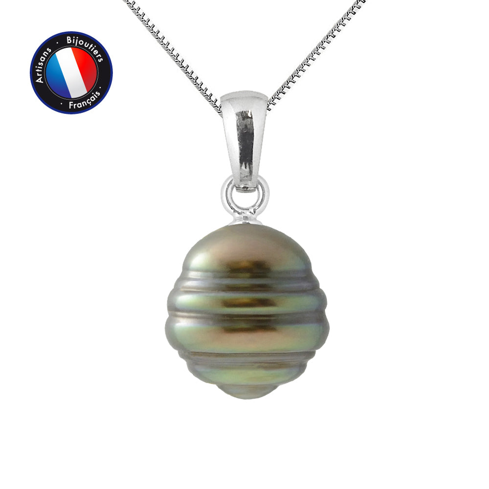 PERLINEA- Collier- Perle de Tahiti- Cercl‚ 9-10 mm- Bijou Femme
