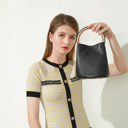 SAC SEAU CUIR FEMME