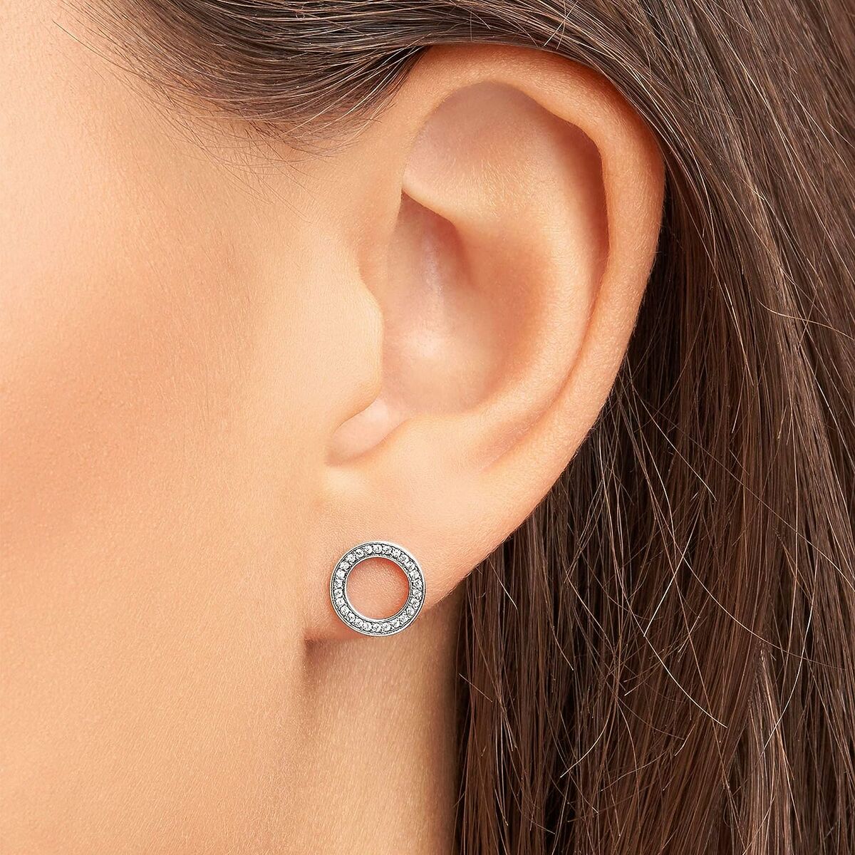 Boucles d’oreilles Femme Pandora 290585CZ – Acier Inoxydable, Élégance Classique