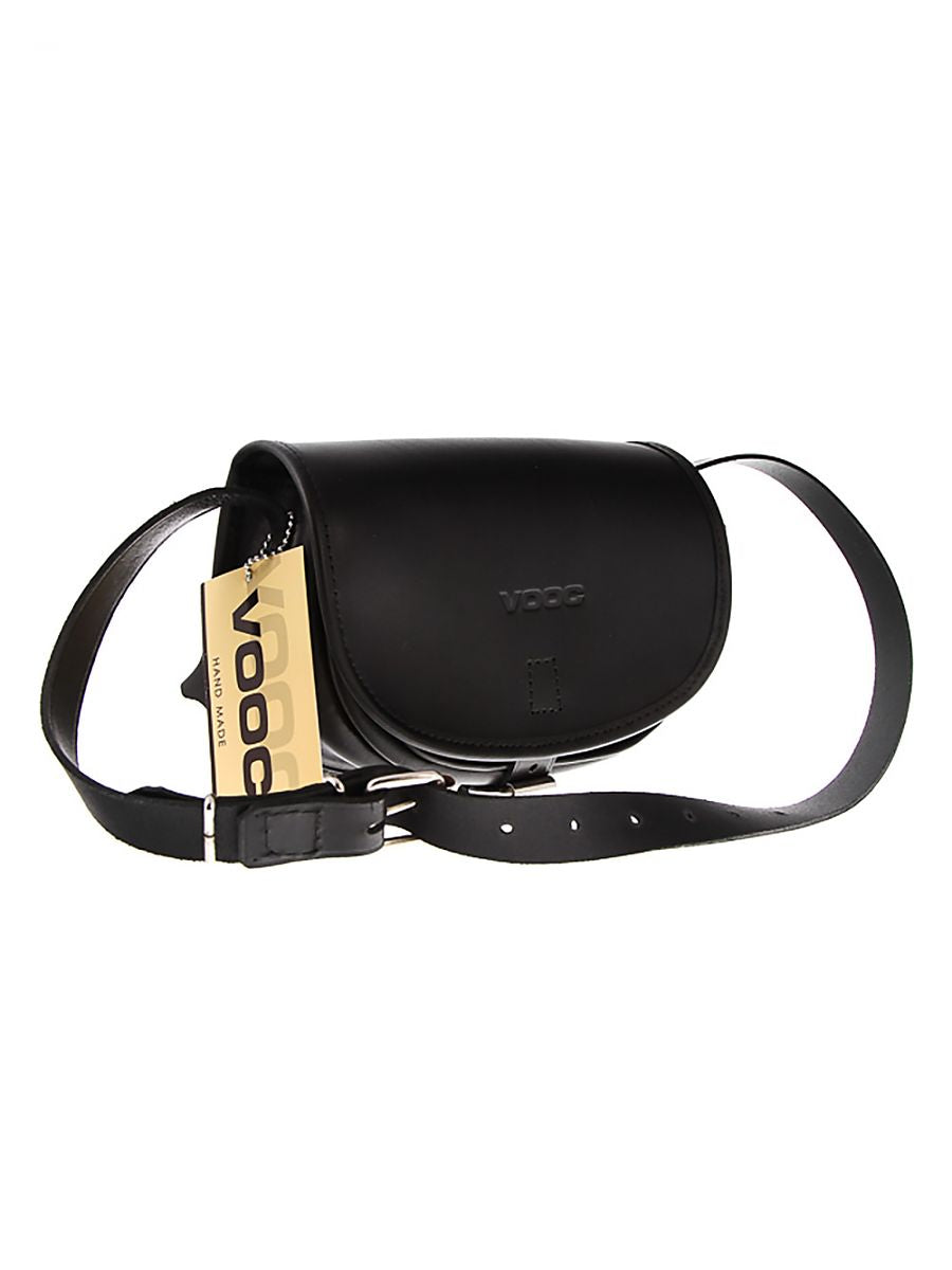 Sac Bandoulière en cuir Naturel - Vintage Noir Fait Main