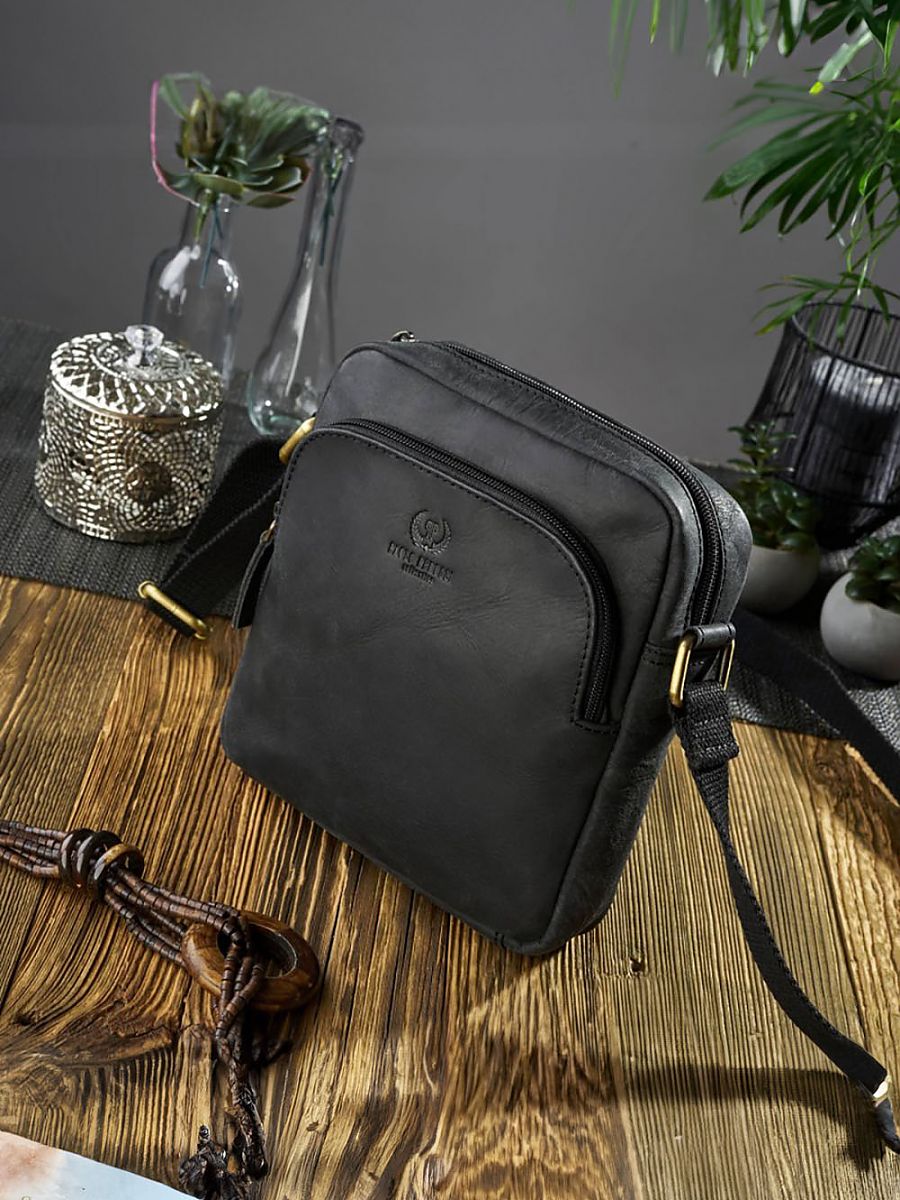 sac à bandoulière noir T-63-HBL