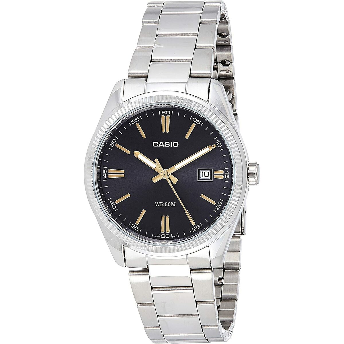 Montre Homme Casio DATE Noir Argenté Ø 39 mm