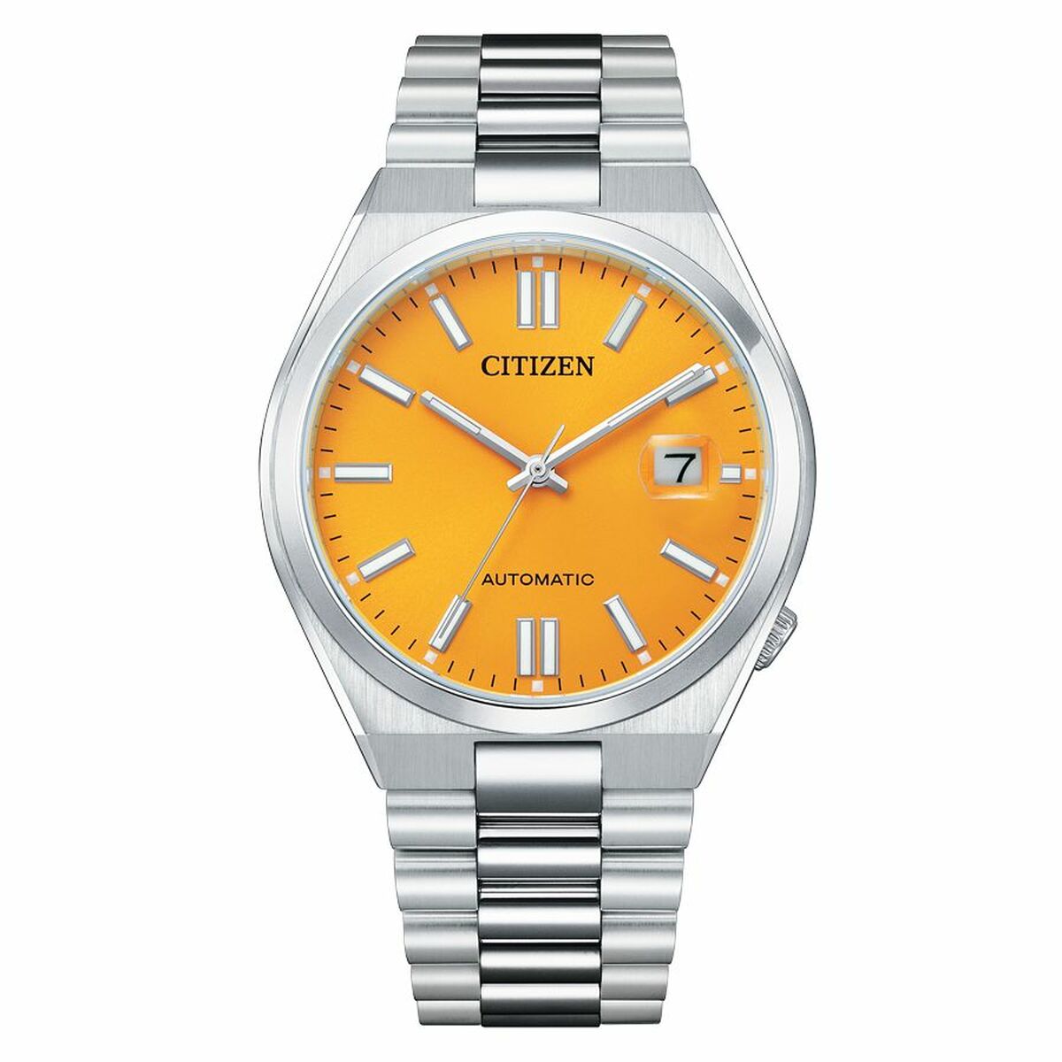 Citizen NJ0150-81Z – Montre Automatique Homme 40 mm en Acier, Cadran Orange Saphir