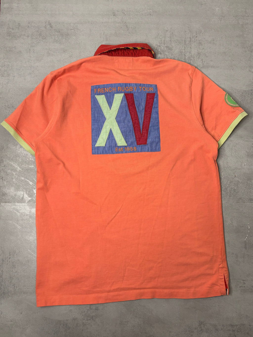 Polo manches courtes Serge Blanco - Orange XL 100% Coton