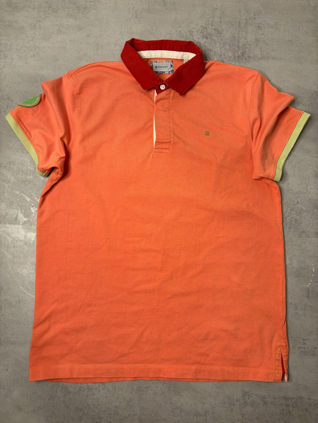 Polo manches courtes Serge Blanco - Orange XL 100% Coton