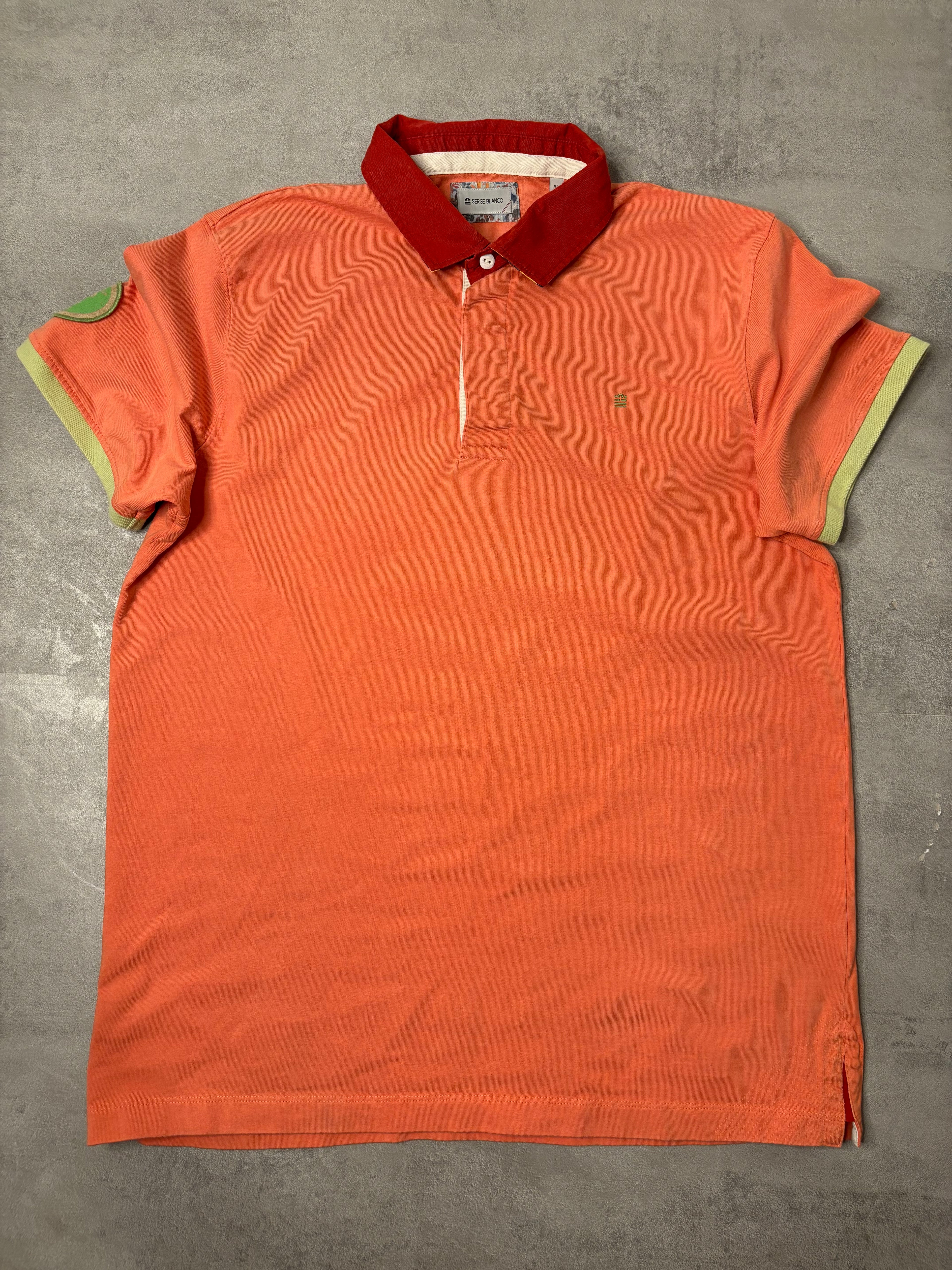 Polo manches courtes Serge Blanco - Orange XL 100% Coton