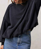 Sweat Oversize Loose Fit - Bleu/Noir et Rouge