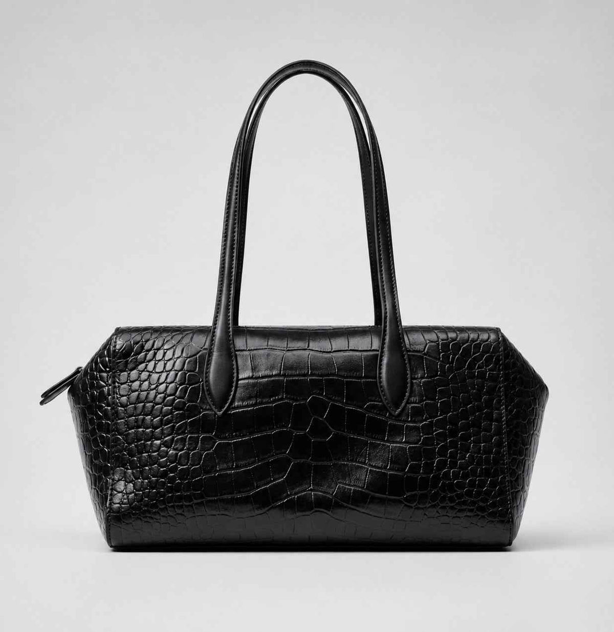 Sac cabas texturé à motif crocodile