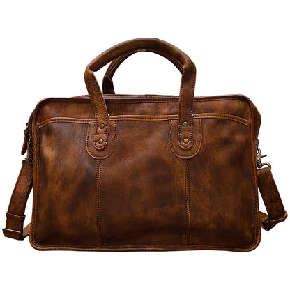 PORTE-DOCUMENT MALLETTE VOYAGE CUIR VINTAGE