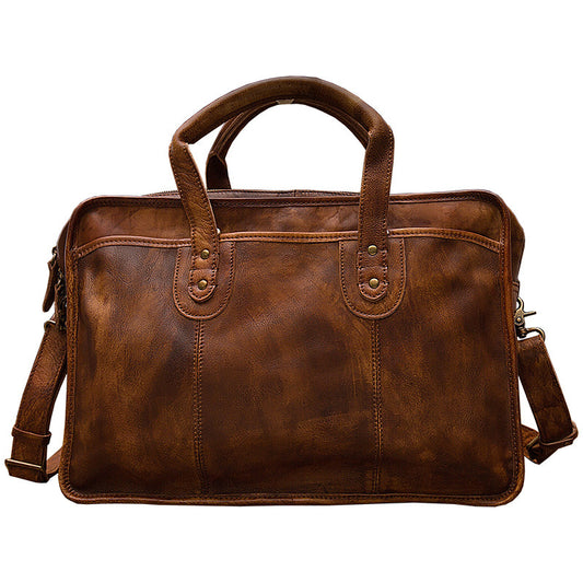 PORTE-DOCUMENT MALLETTE VOYAGE CUIR VINTAGE