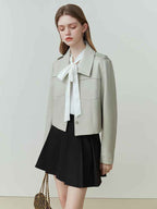 VESTE COURTE EN SIMILICUIR