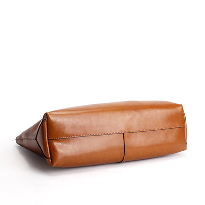 SAC DE SHOPPING ÉPAULE CUIR CIRÉ
