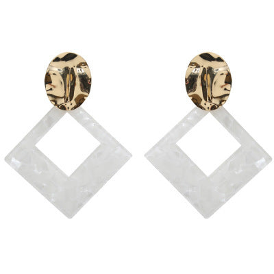 Boucles d'oreilles simples à paillettes en acrylique