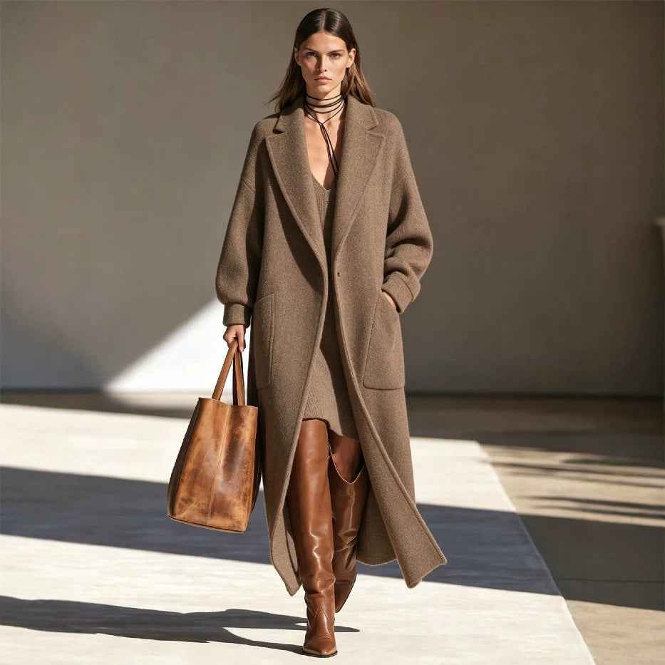 MANTEAU OVERSIZE AVEC ÉCHARPE