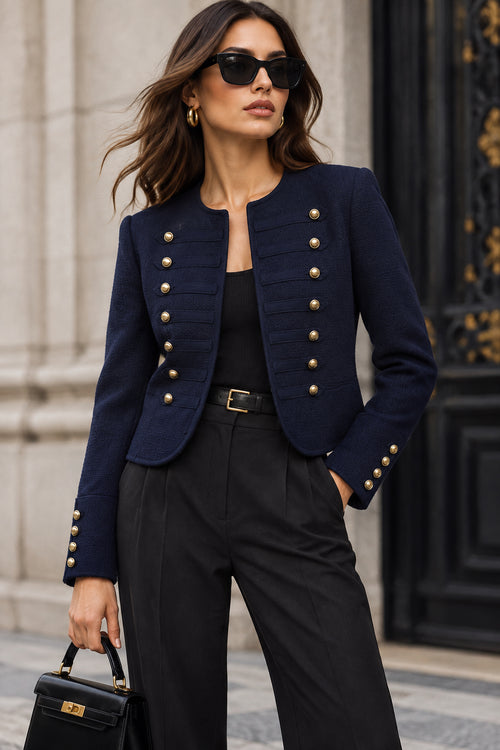 Vintage-style Button-front Knit Cardigan